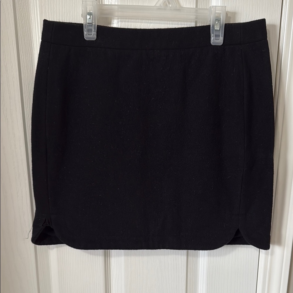 J. Crew Black Wool Skirt